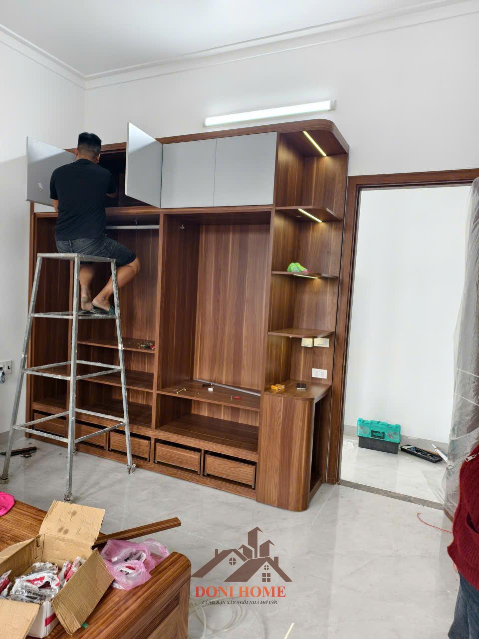 Tủ quần áo nhiều ngăn treo, đẹp và hiện đại TA03